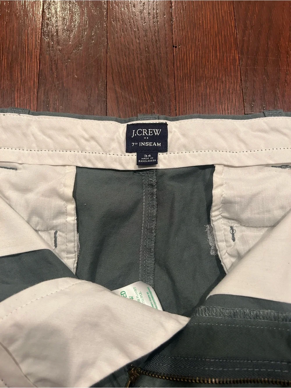 J. Crew Men's Flat Front Shorts - Slate Blue Green